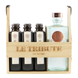Le Tribute Gin Holzbox gefüllt 1x Gin, 6x Tonic